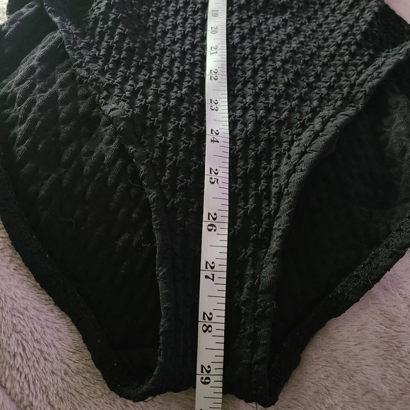 Anne Klein Black Textured And Tan One Piece  Bathing Suit - Picture 12 of 16